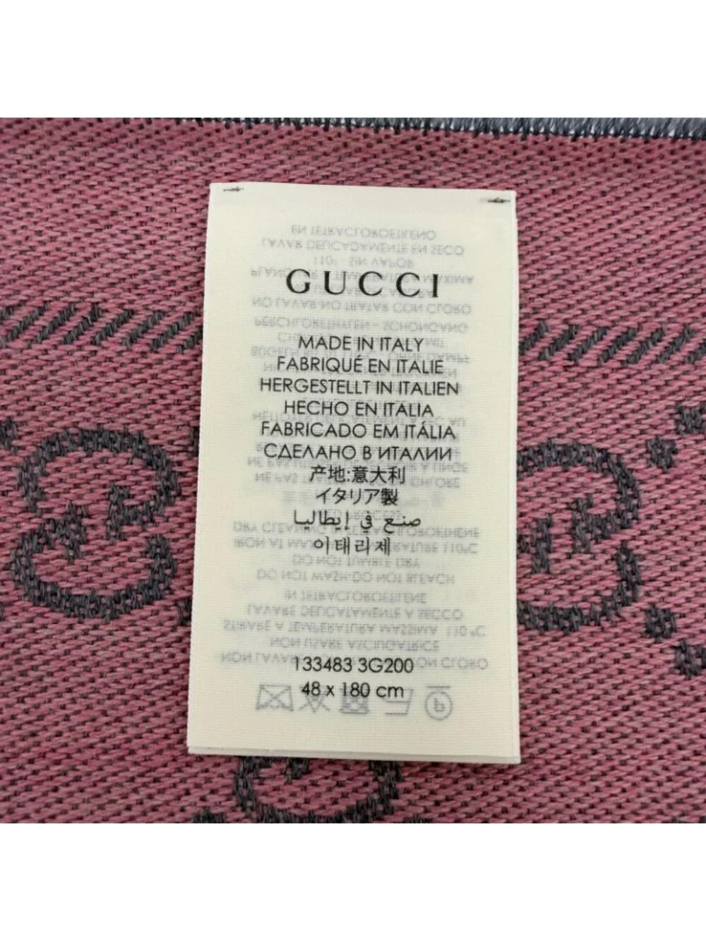 Gucci 100% GG 48 180 73700 Scarf